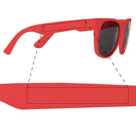 Solid Promotional Sunglasses - Color: Red / Red