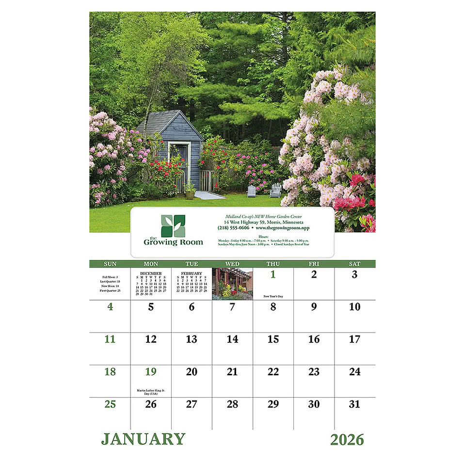 Garden Walk Wall Calendar