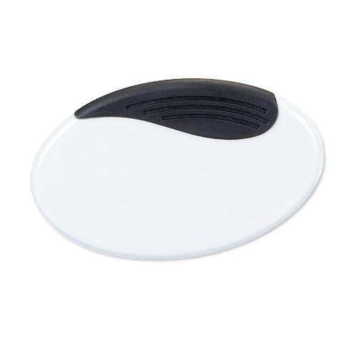Full Color Oval Magnetic Memo Clip in White