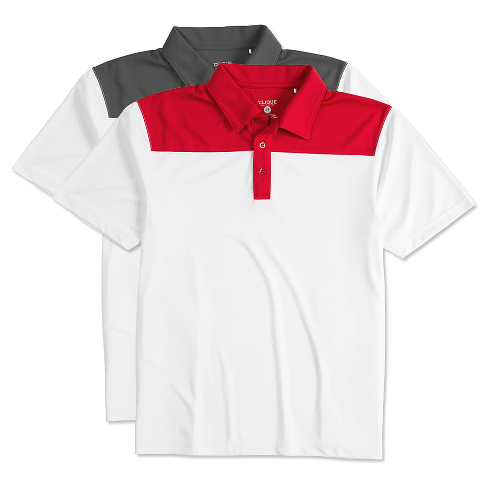 Clique by Cutter & Buck Colorblock Performance Polo