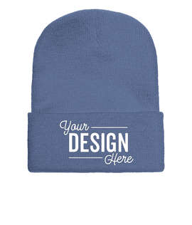 Yupoong Solid Cuff Beanie - Color: Carolina Blue