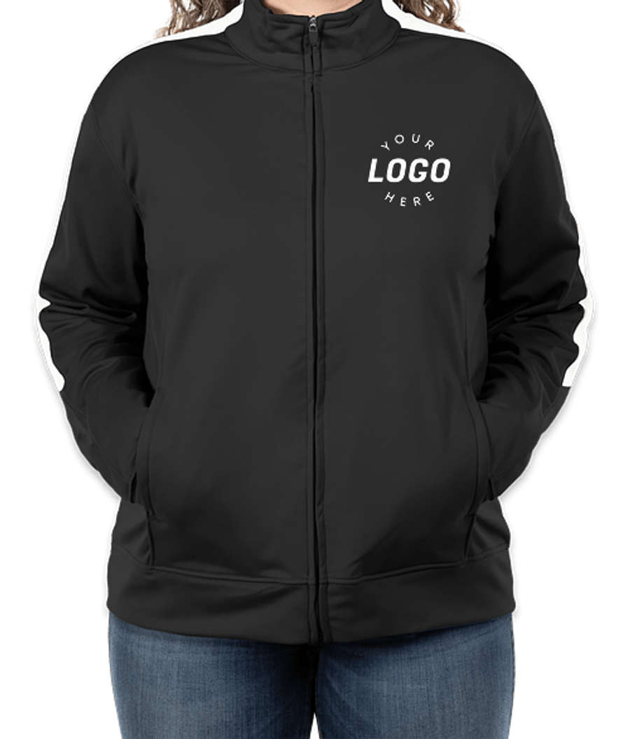 Augusta Women's Medalist Tricot Track Jacket 2.0 in Black / White