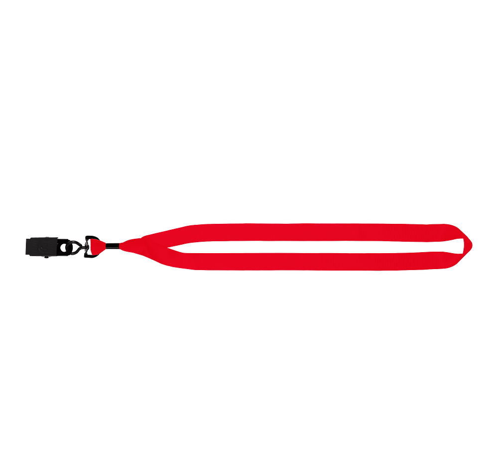 Full Color Recycled Lanyard with Metal Crimp and Metal Swivel Bulldog Clip-default