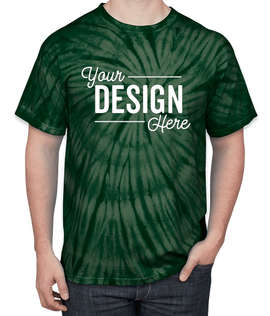 Dyenomite 100% Cotton Tonal Tie-Dye T-shirt - Color: Forest
