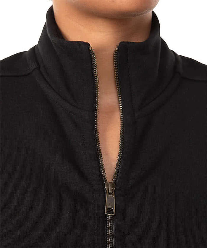 American Giant Women's USA-Made Cadet Collar Full Zip Sweatshirt
