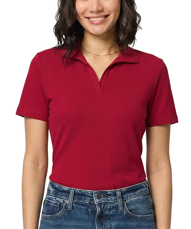 Blue Generation Women's BLU-X-DRI Titan V-Neck Performance Polo - Printed