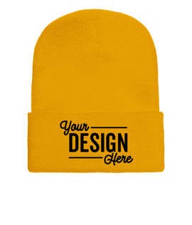 Yupoong Solid Cuff Beanie - Color: Gold