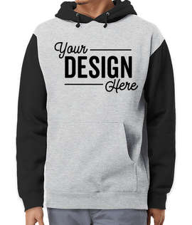 Independent Trading Heavyweight Pullover Hoodie - Color: Grey Heather / Black