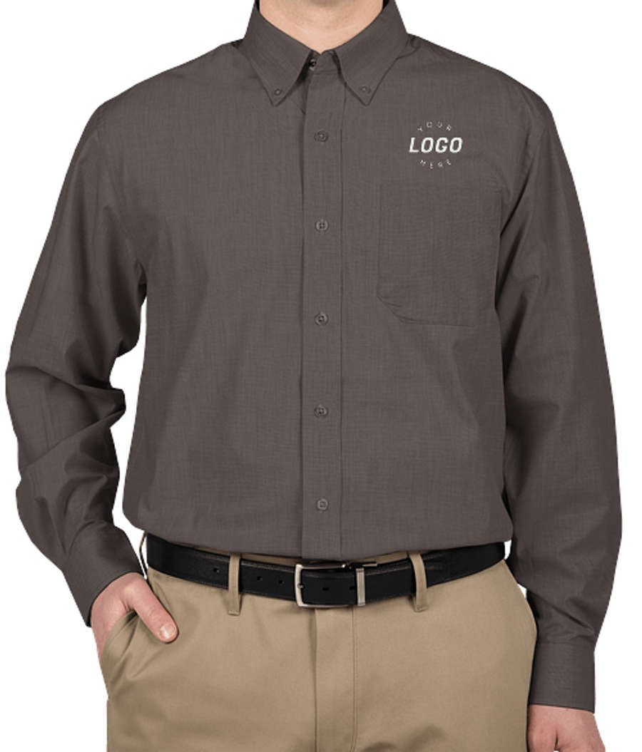 Port Authority Crosshatch Dress Shirt in Soft Black