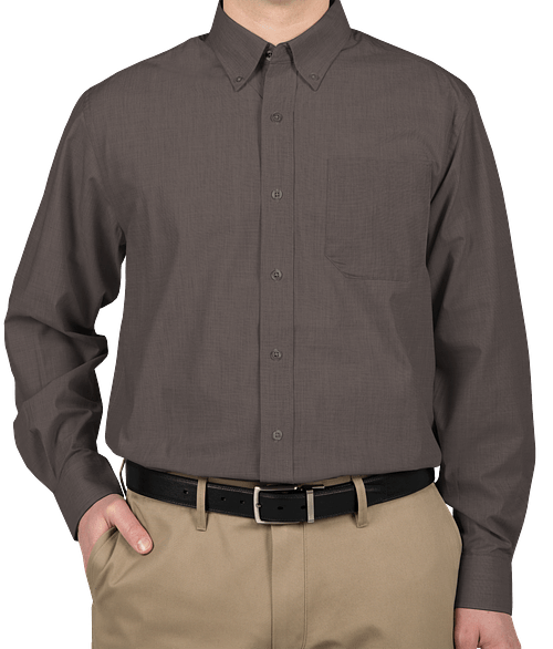 Port Authority Tall Crosshatch Dress Shirt in Soft Black