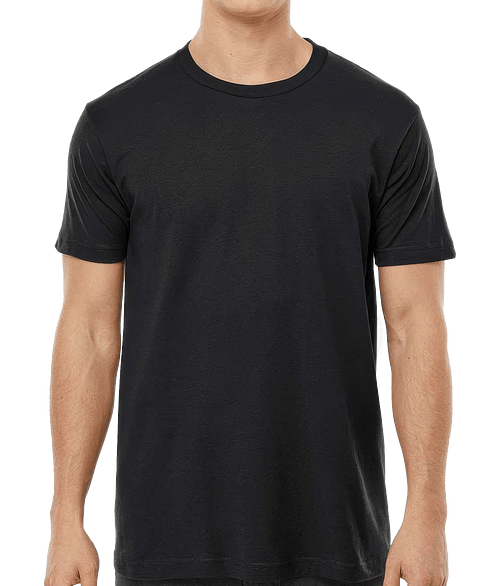 Tultex Fine Jersey Crewneck T-shirt in Black