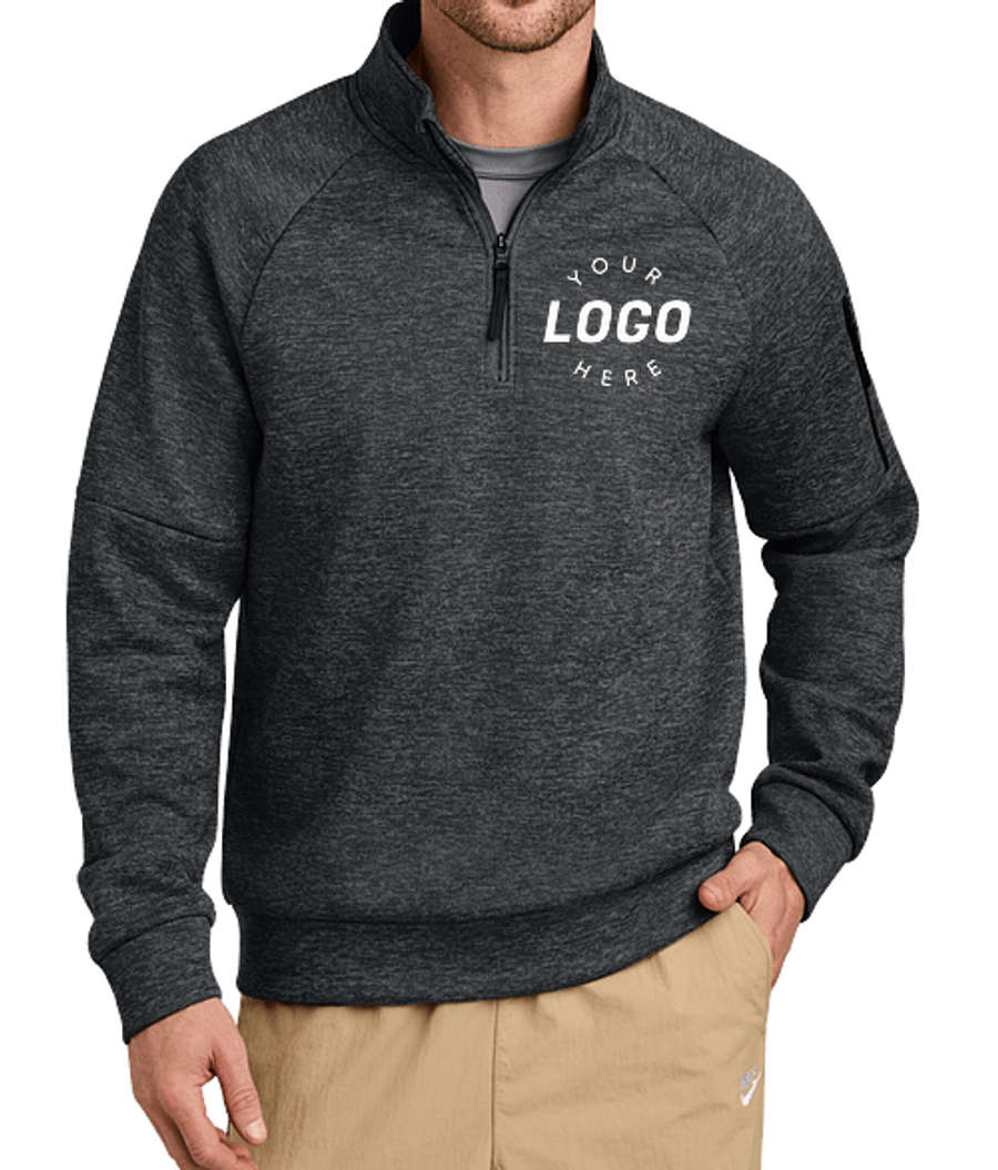 Nike Therma-FIT Pocket Quarter Zip Sweatshirt in Charcoal Heather