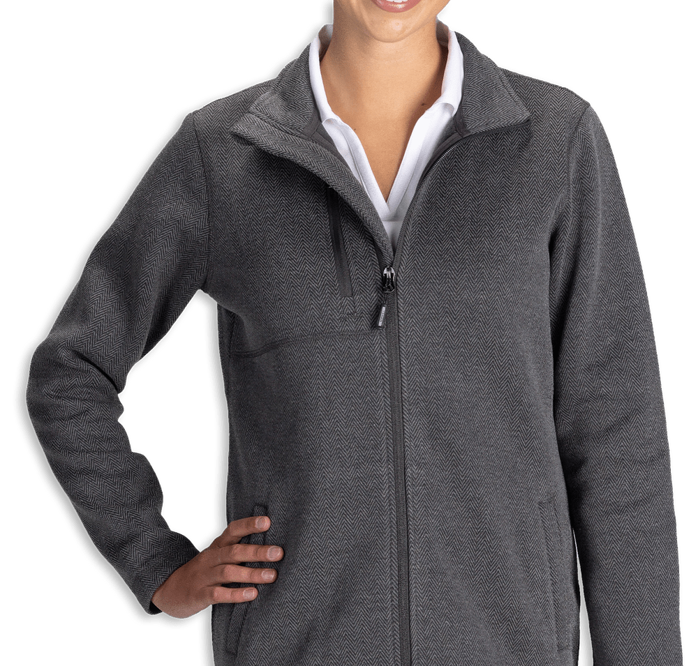 Edwards Women's Herringbone Full Zip Fleece Jacket-default