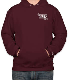 Embroidered Champion Powerblend Pullover Hoodie - Color: Maroon