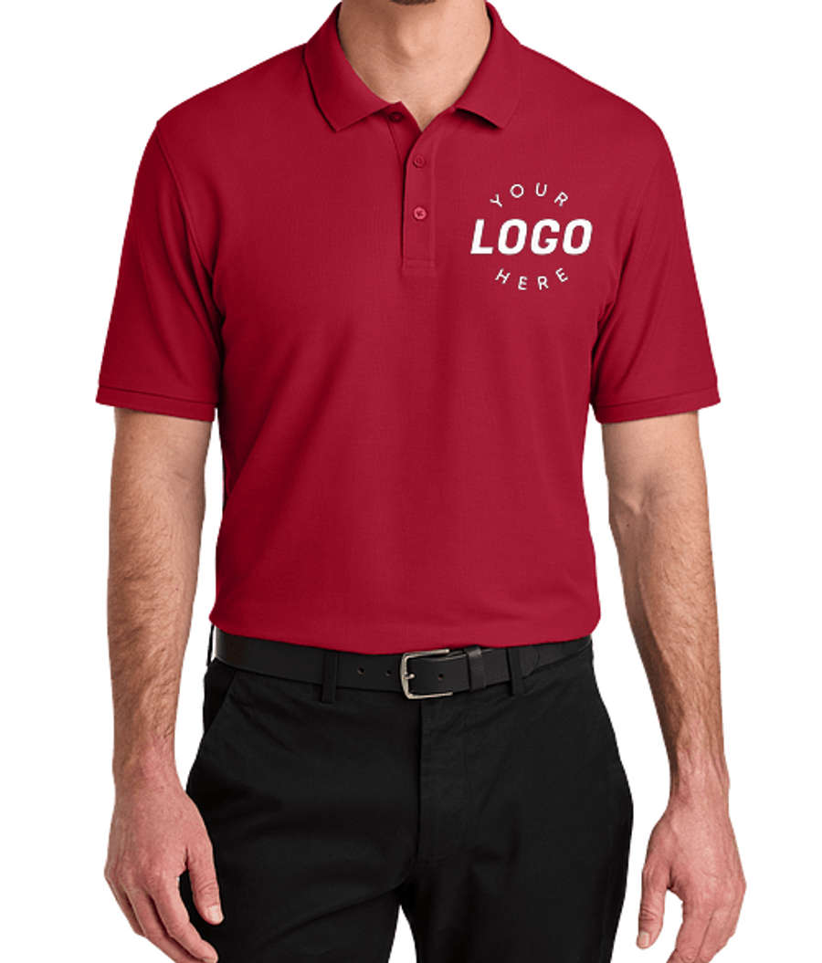 Port Authority Wearever UV Performance Pique Polo in Red