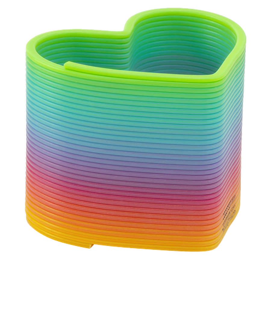 Heart Shape Spring Thing Toy in RAINBOW