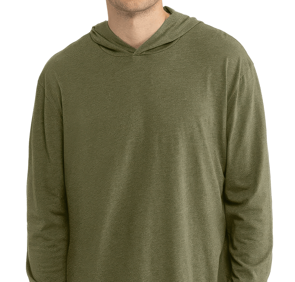 Next Level Jersey Blend Hooded Long Sleeve T-shirt-default