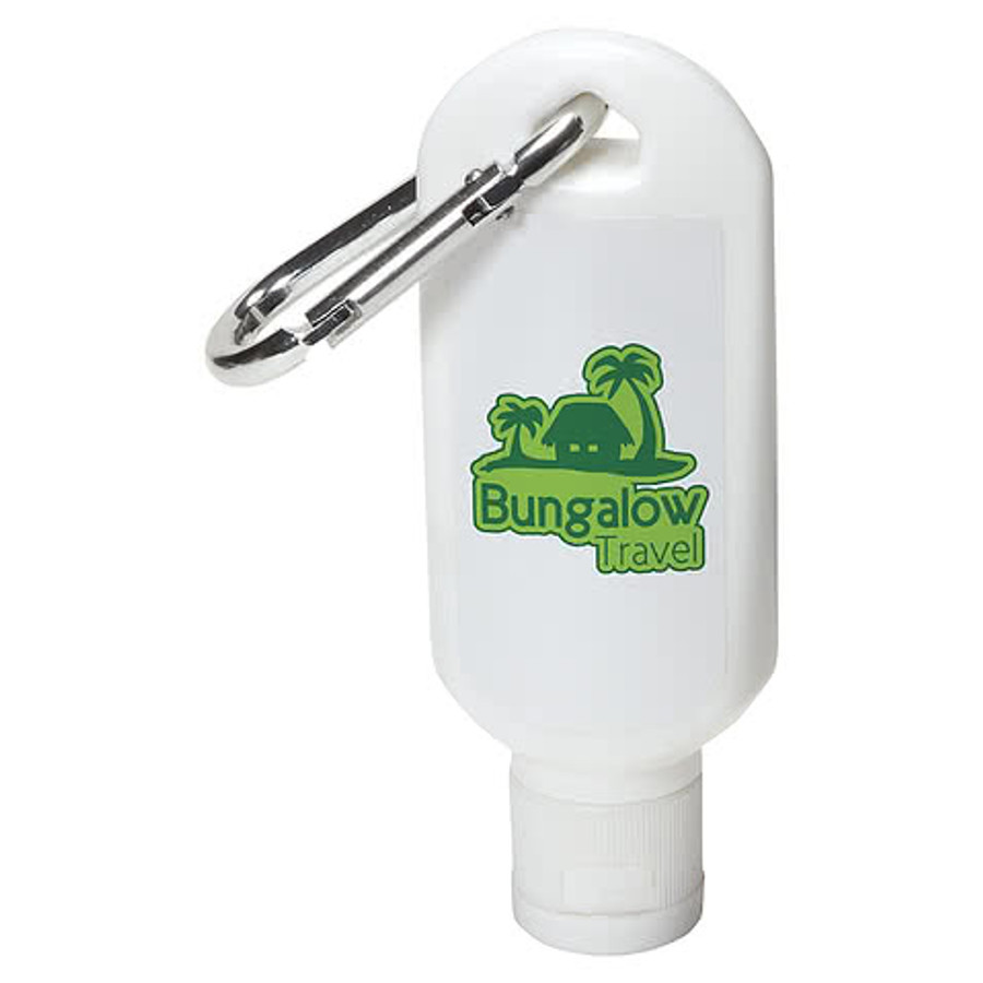 Full Color Safeguard 1.8 oz. SPF 30 Sunscreen with Carabiner in White