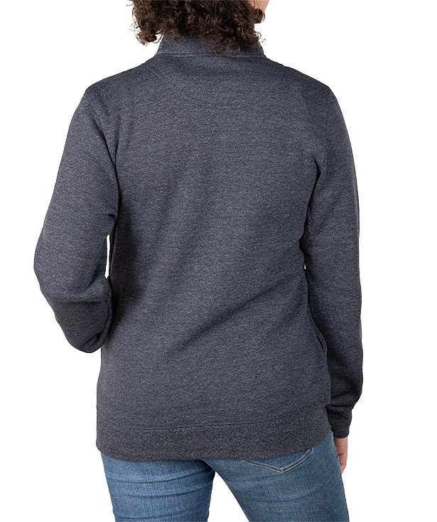 Charles River Women's Crosswind Quarter Zip Sweatshirt - Faux Leather Patch