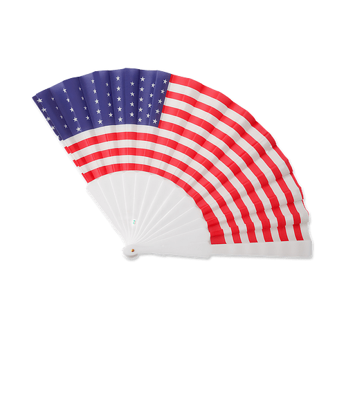 USA Flag Folding Hand Fan in Patriotic