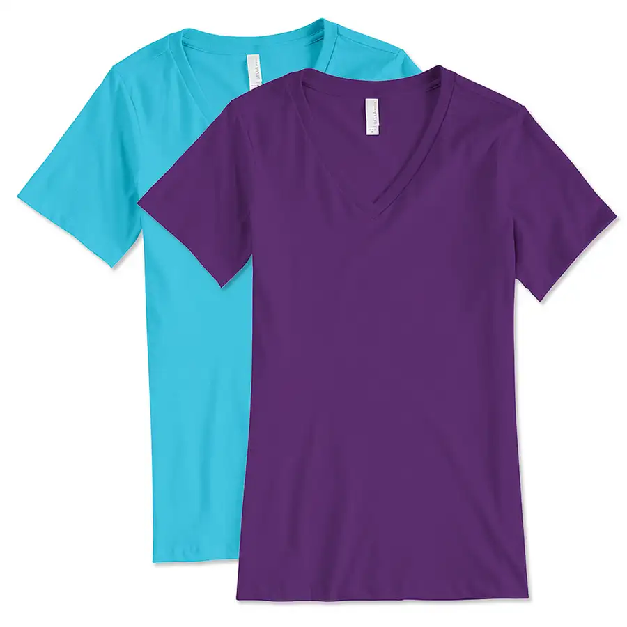 Bella + Canvas Women's Jersey V-Neck T-shirt for landscaping crew members