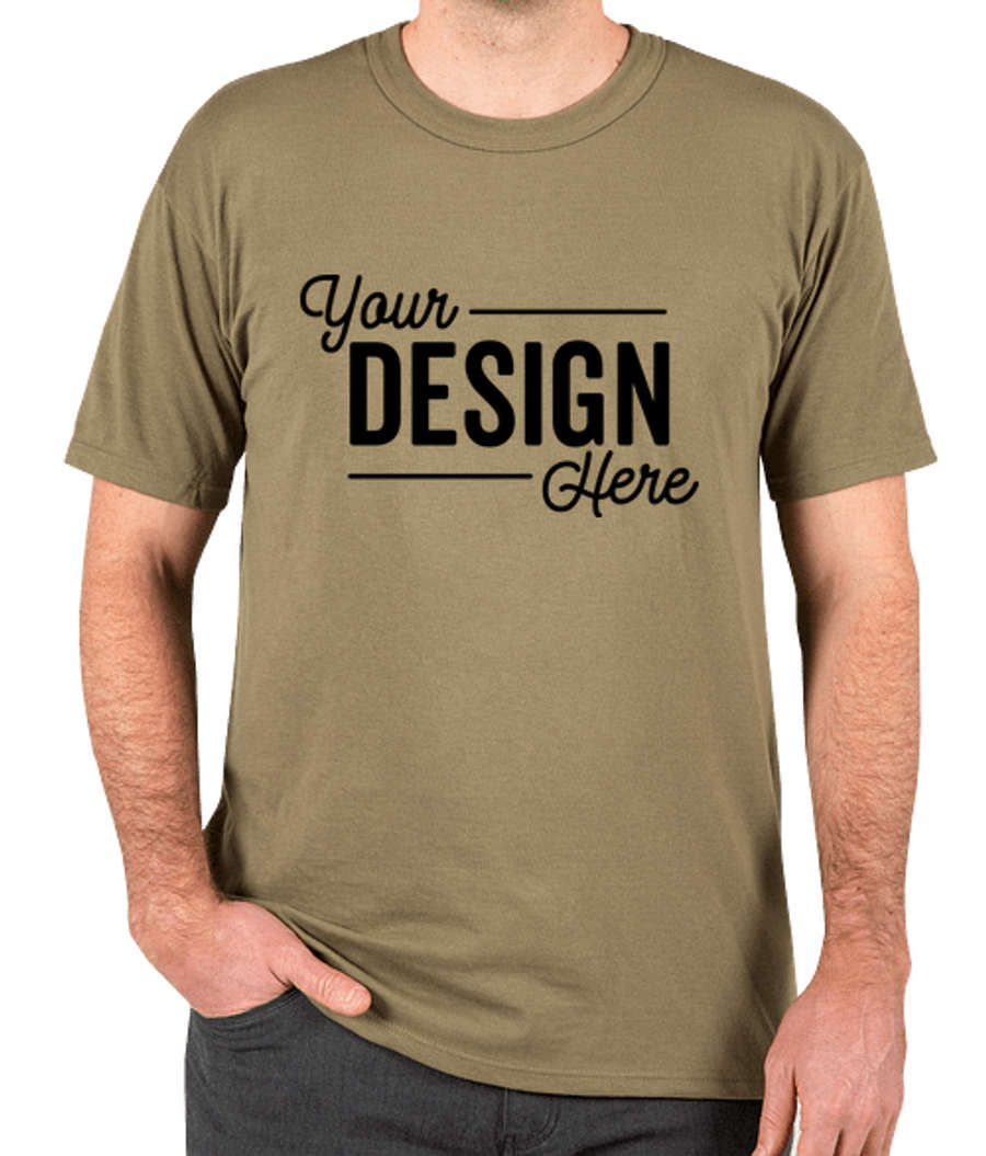 Soffe Military 100% Cotton T-shirt in Tan