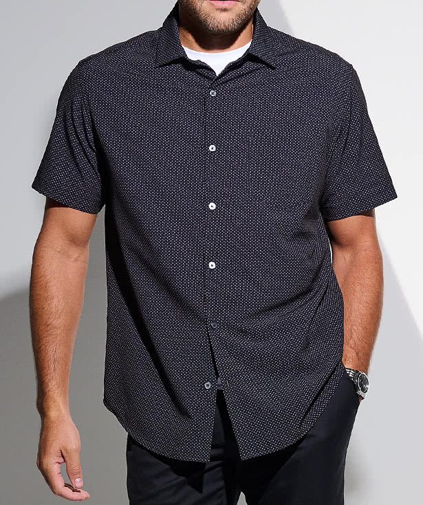 Mercer+Mettle Capital Tech Easy Care Short Sleeve Work Shirt