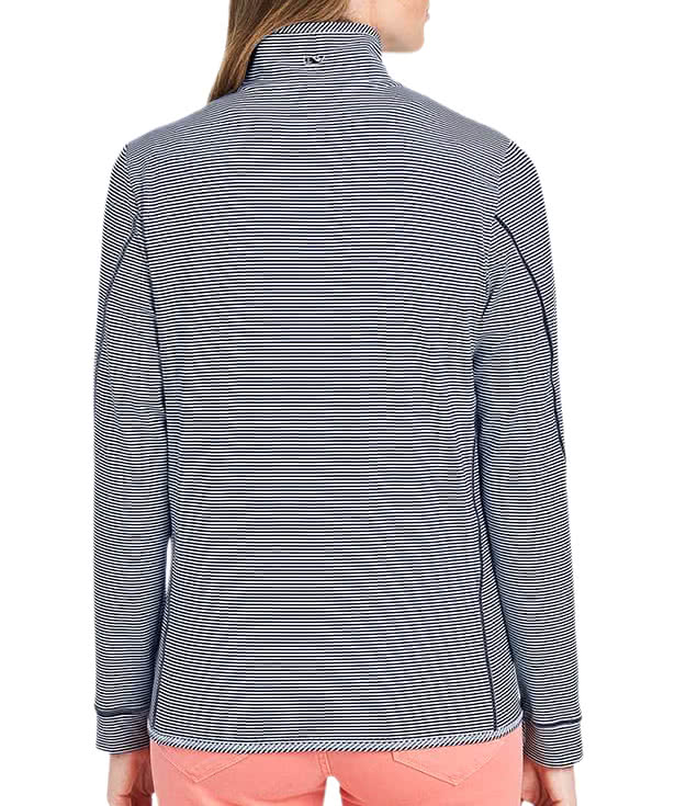 Vineyard Vines Women's Microstripe Sankaty Half Zip Pullover - Printed