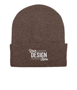 Sportsman Solid Cuff Beanie - Color: Heather Brown