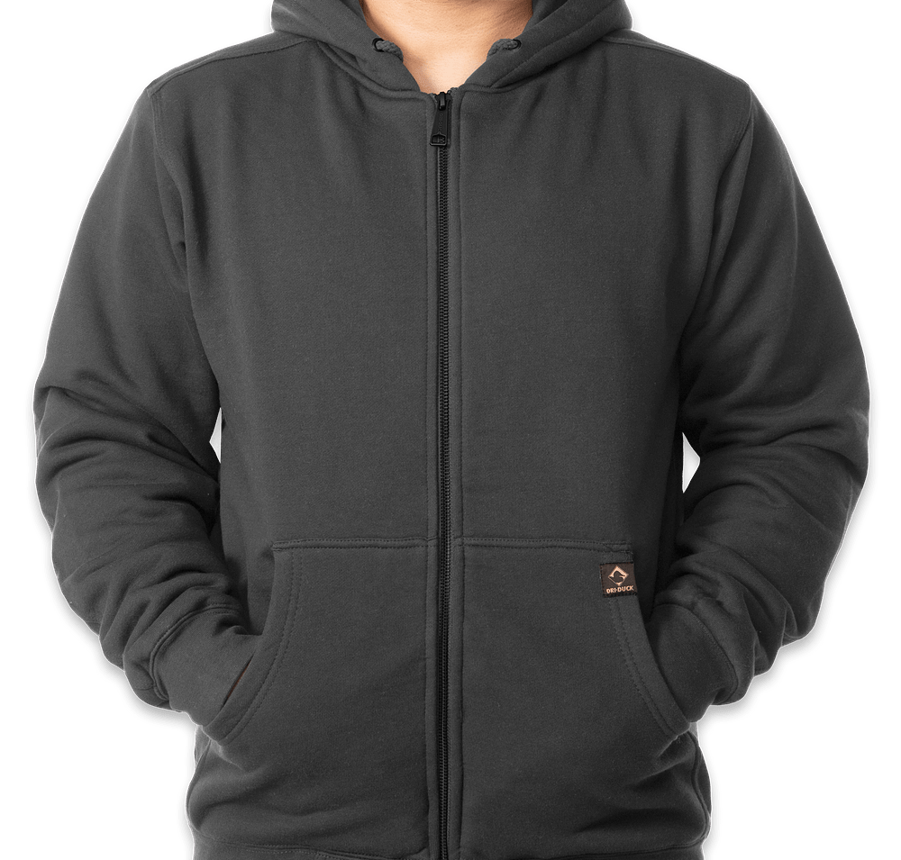 Dri Duck Crossfire Heavyweight Power Fleece Zip Hoodie - Embroidered-default