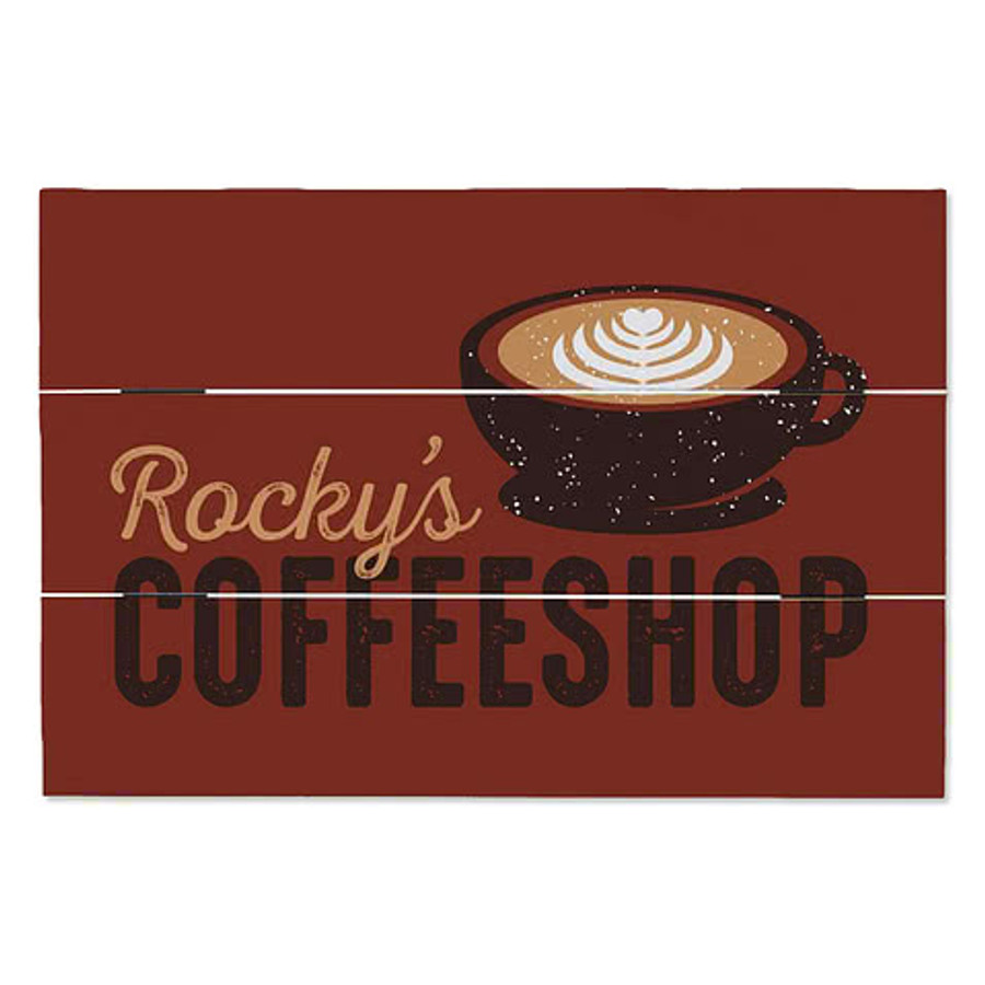 Full Color 8" x 12" Slatted Wood Wall Print in White