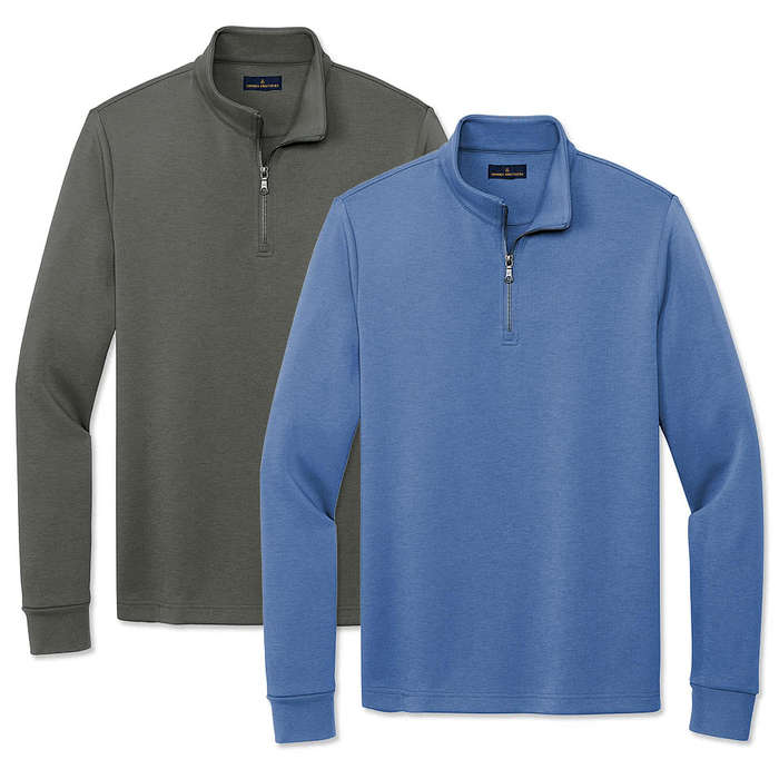 Brooks Brothers Double-Knit Quarter Zip Sweatshirt