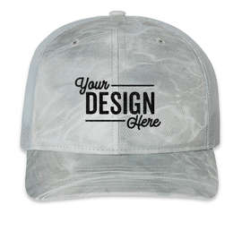 Richardson Patterned Snapback Trucker Hat - Color: Mossy Oak Elements Bonefish / Light Grey