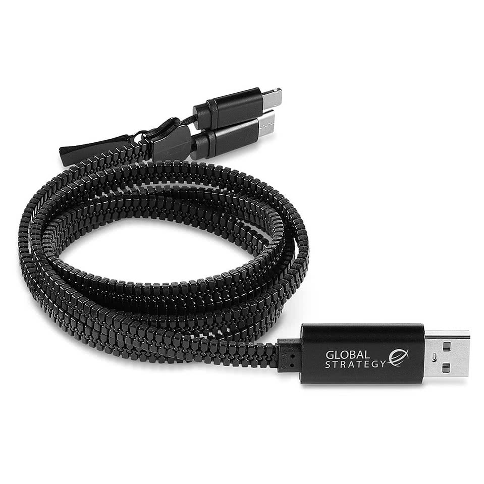 Laser Engraved Zipper Charging Cable