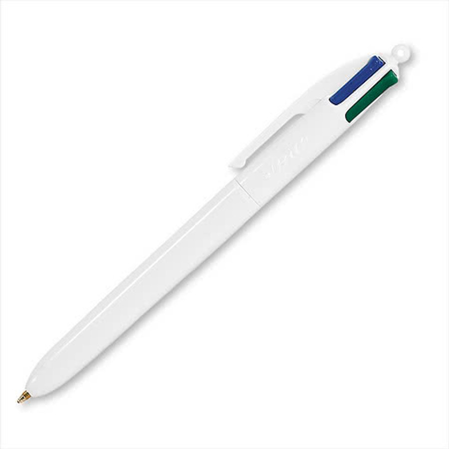 Full Color BIC 4-Color Ballpoint Pen (color ink) in White