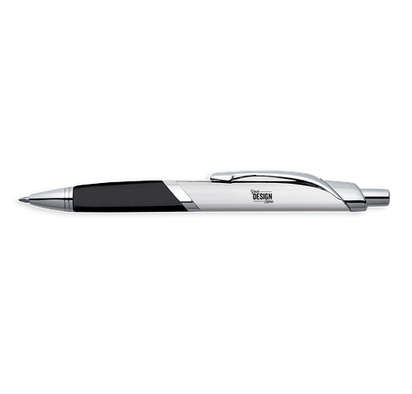 Laser Engraved SoBe Ballpoint Pen (black ink) - Silver w/ Silver Trim