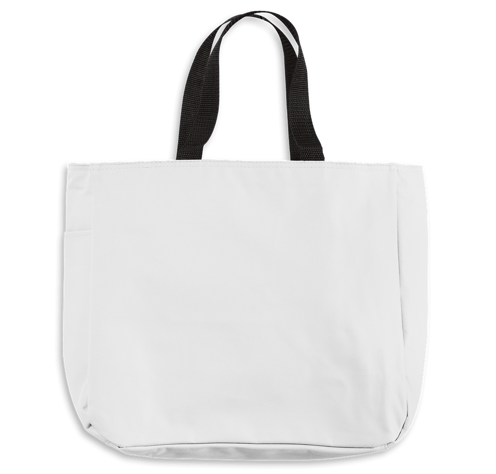 Port Authority Durable Side Pocket Poly Canvas Tote Bag-default