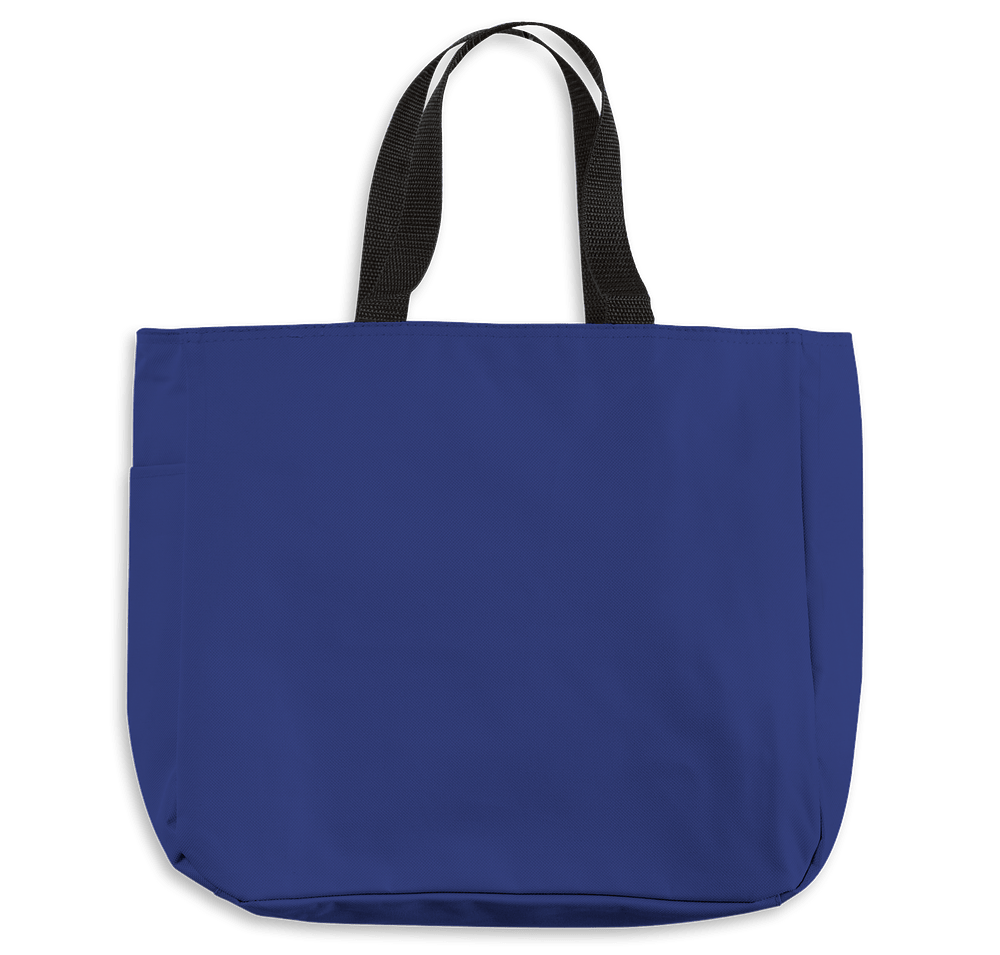 Port Authority Durable Side Pocket Poly Canvas Tote Bag-default
