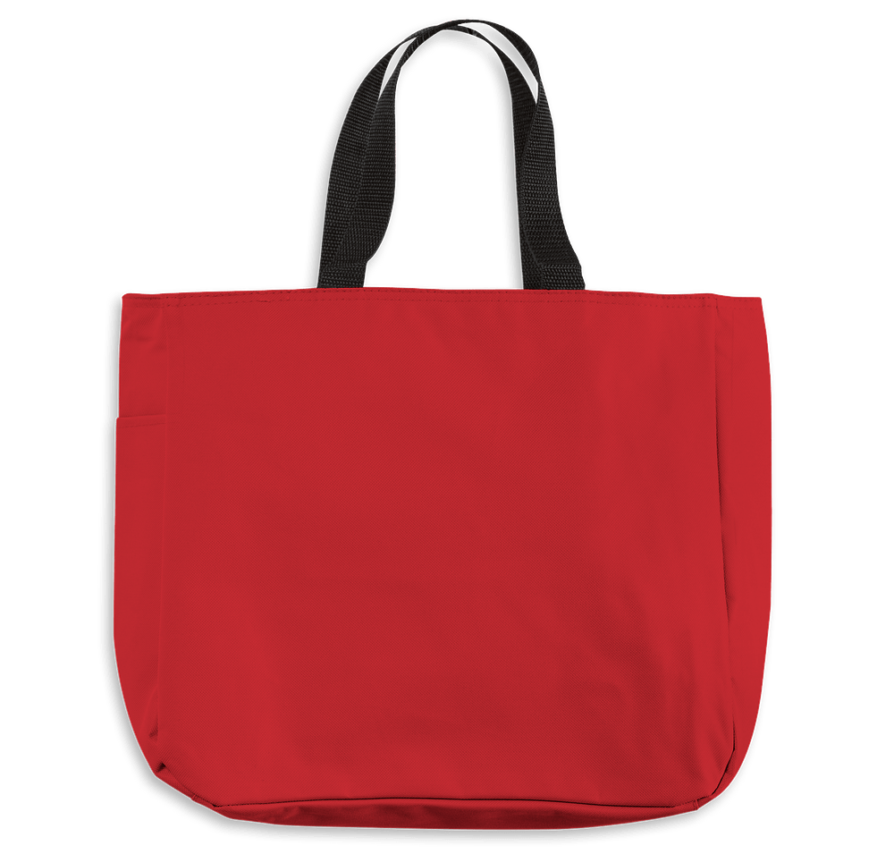 Port Authority Durable Side Pocket Poly Canvas Tote Bag-default
