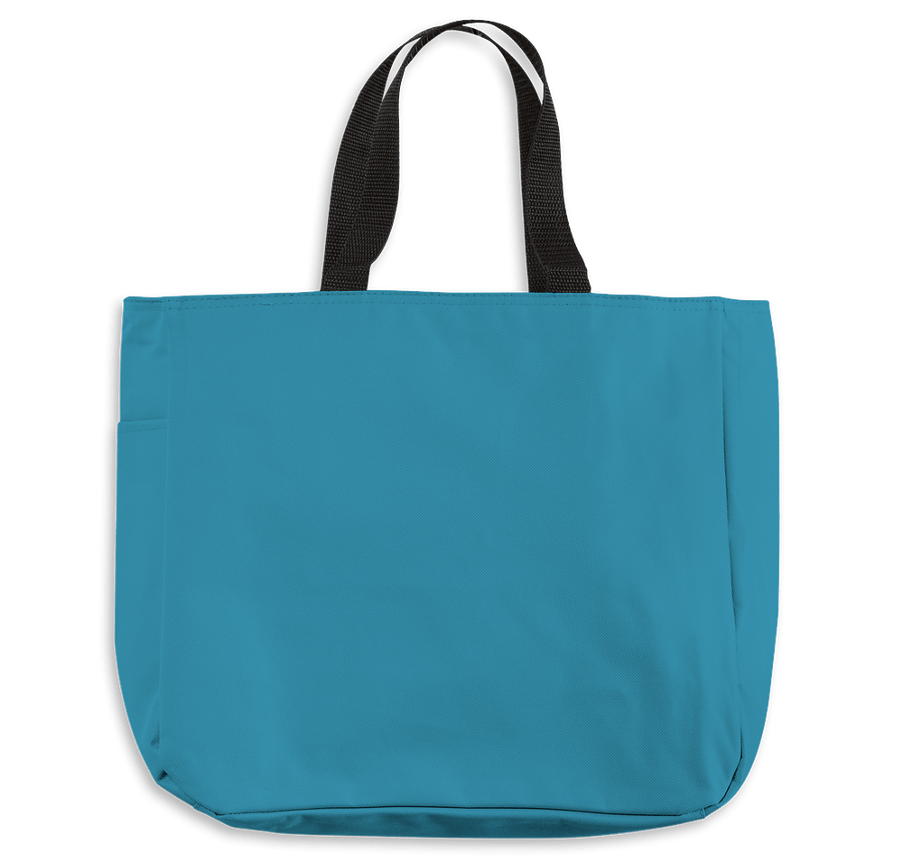 Port Authority Durable Side Pocket Poly Canvas Tote Bag-default