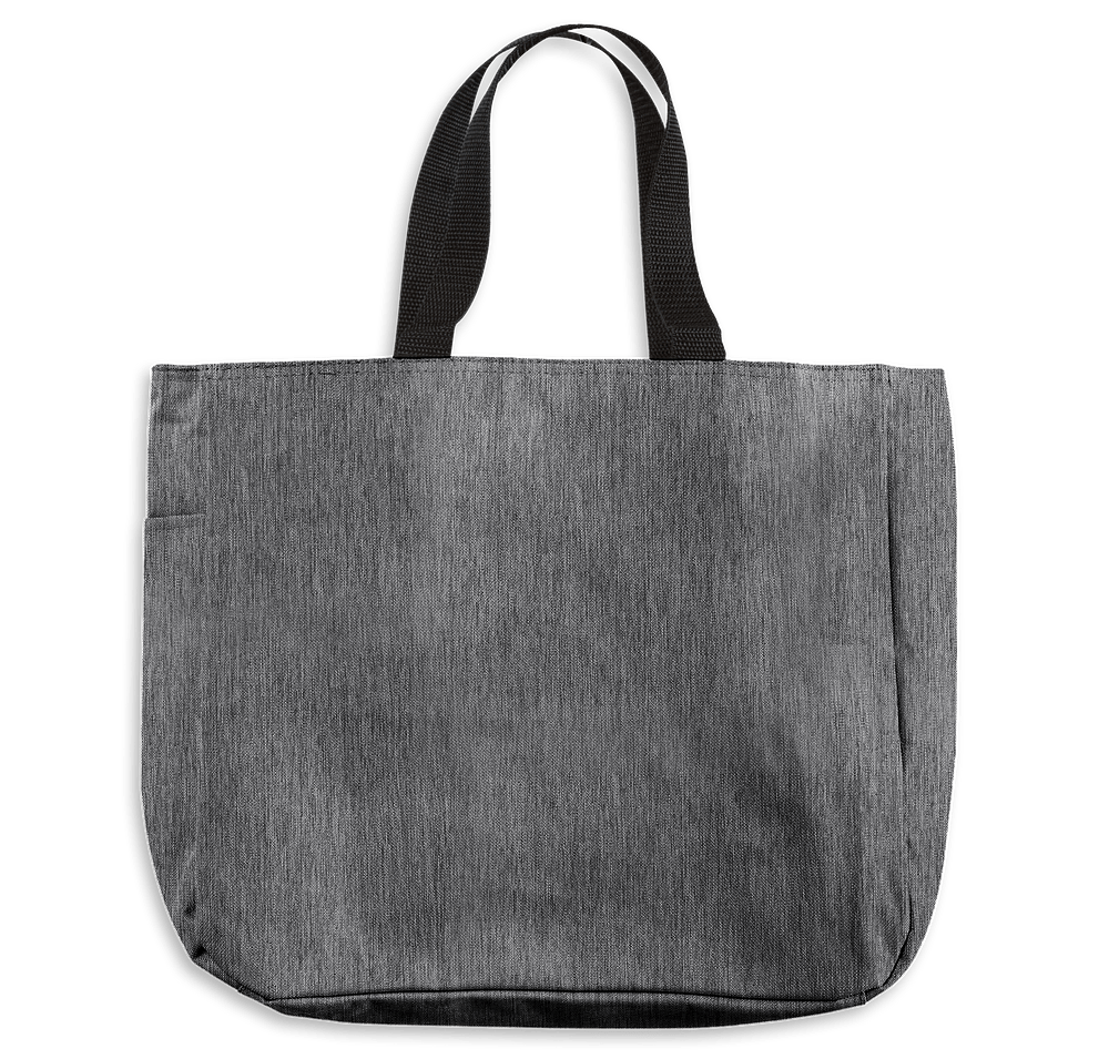 Port Authority Durable Side Pocket Poly Canvas Tote Bag-default