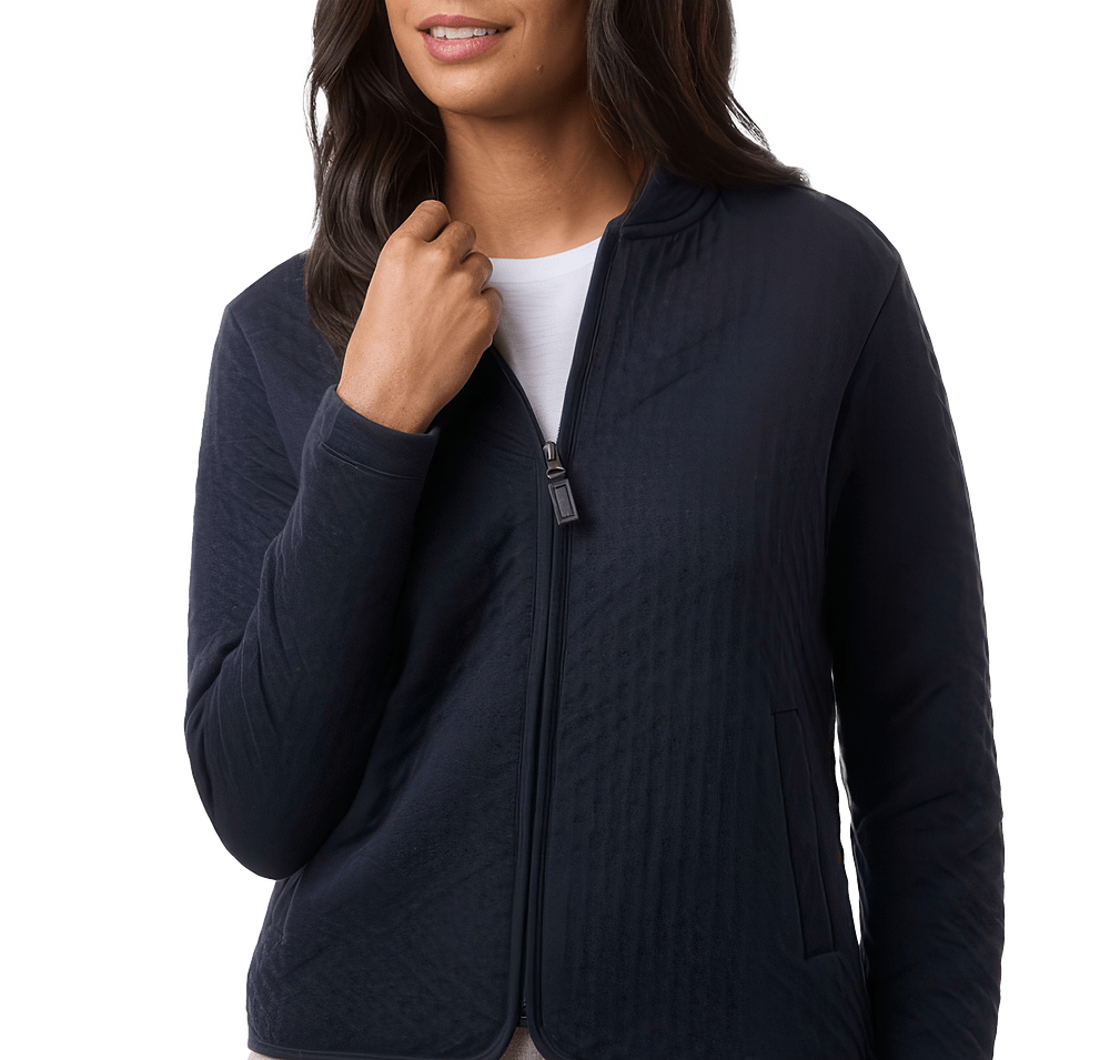 Devon & Jones Women's Berkley Textured Full-Zip Jacket-default