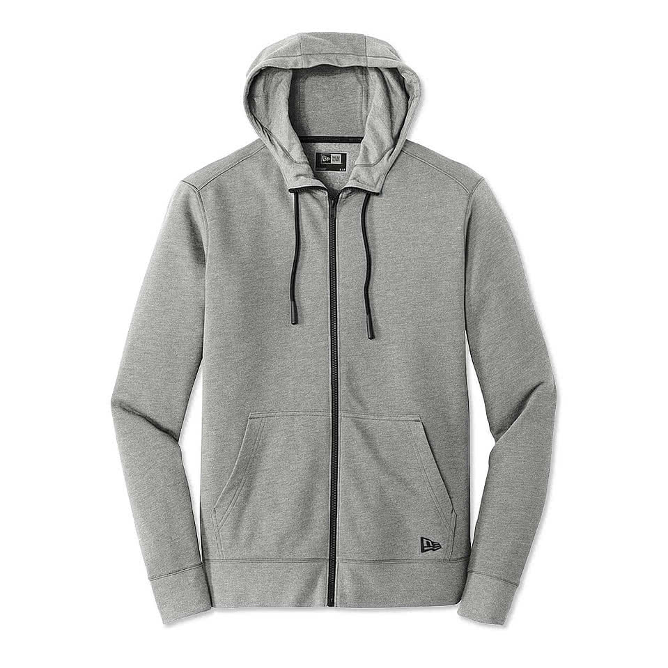New Era Tri-Blend Zip Hoodie - Embroidered