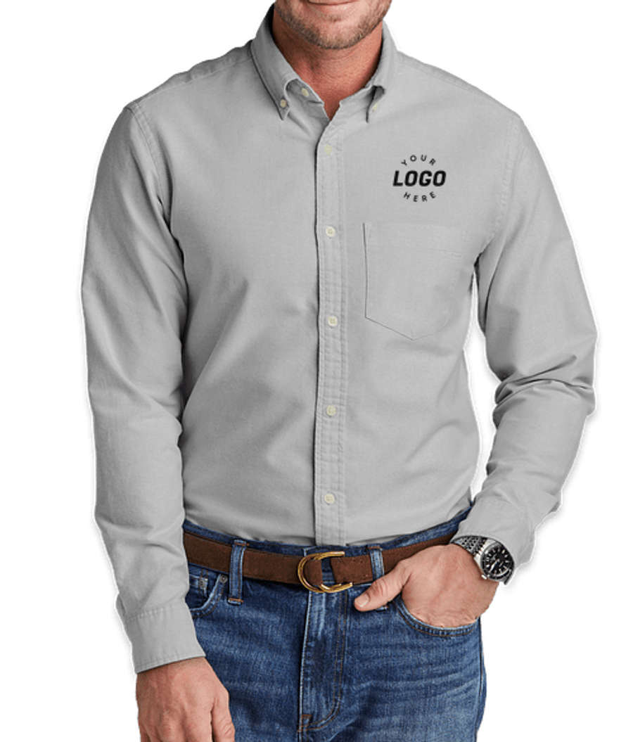Brooks Brothers Casual Oxford Long Sleeve Shirt in Windsor Grey