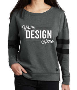 New Era Women's Varsity Tri-Blend Crewneck Sweatshirt - Color: Black Heather
