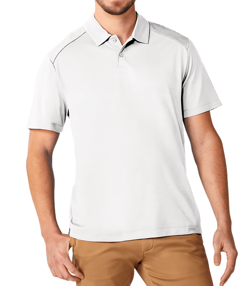 Elevate Amos Eco Performance Polo in White