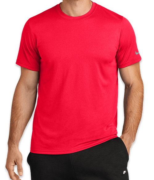 Nike rLegend Recycled Swoosh Sleeve Performance Shirt in University Red