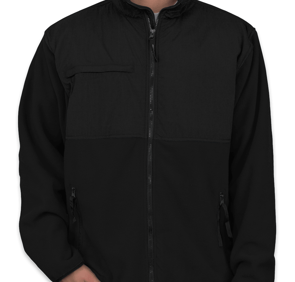 Colorblock Fleece and Nylon Jacket-default