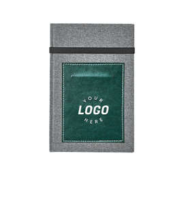 Canvas Hard Cover Notebook with Vinyl Pocket
