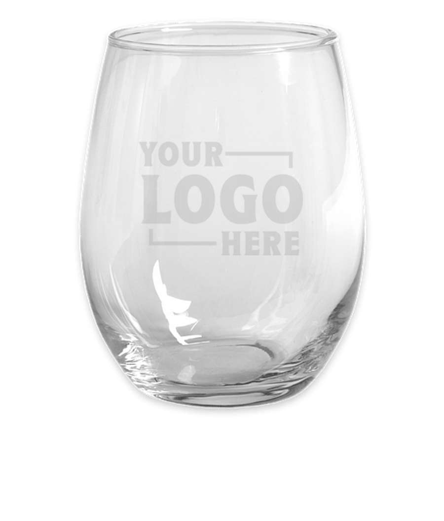 Laser Engraved 15 oz. Stemless Wine Glass (Set of 2) in Clear